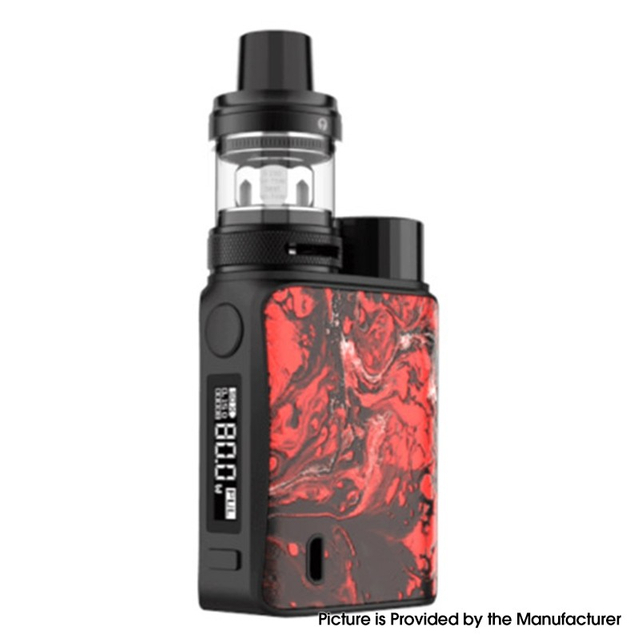 Authentic Vaporesso SWAG II 80W VW Box Mod w/ NRG PE Tank Atomizer Vape Kit - Flame Red, 5~80W, 1 x 18650, 3.5ml, 0.15 / 0.5ohm