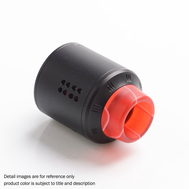 정통 Dovpo 변형 RDA 재구성 가능한 드리핑 Vape BF 핀 포함 분무기 - 건메탈, 스테인리스 스틸, 25mm 직경