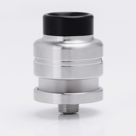 Split R Atty Style RDTA Rebuildable Dripping Tank Vape Atomizer - Silver, 316 Stainless Steel, 1.3ml, 22mm Diameter