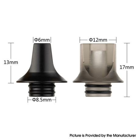 Authentic Reewape AS281 510 Replacement Drip Tip for RDA / RTA / RDTA / Sub-Ohm Tank Atomizer - Yellow, Resin, 17mm