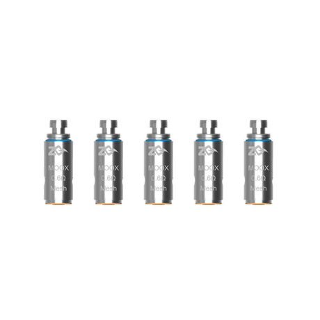 Authentic ZQ MOOX Pod System Replacement Mesh Coil Head - 0.6ohm, DL Vaping (5 PCS)
