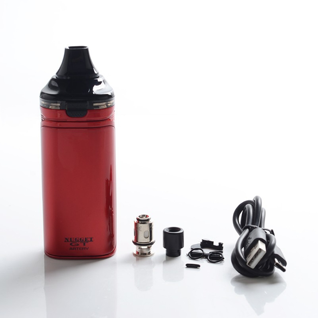 Authentic Artery Nugget GT 200W VW Box Mod Pod System Vape Starter Kit, 8.0ml, 0.15ohm / 0.4ohm, 5~200W, 2 x 18650
