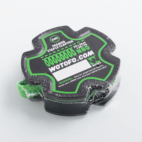 Authentic Wotofo Framed Staple Clapton N80 Heating Resistance Wire - (28GA + 38GA x 9 + 28GA) + 36GA (20 Feet / Spool)