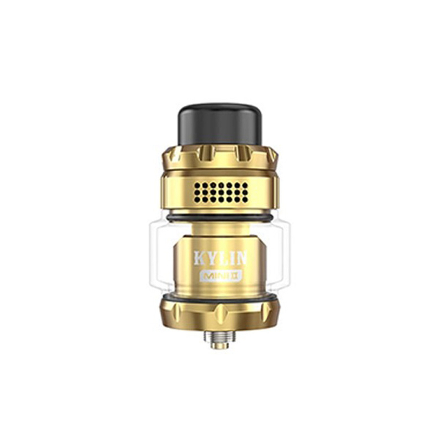 Authentic Vandy Vape Kylin Mini V2 RTA Rebuildable Tank Vape Atomizer - Gold, 3.0 / 5.0ml, 24.4mm Diameter