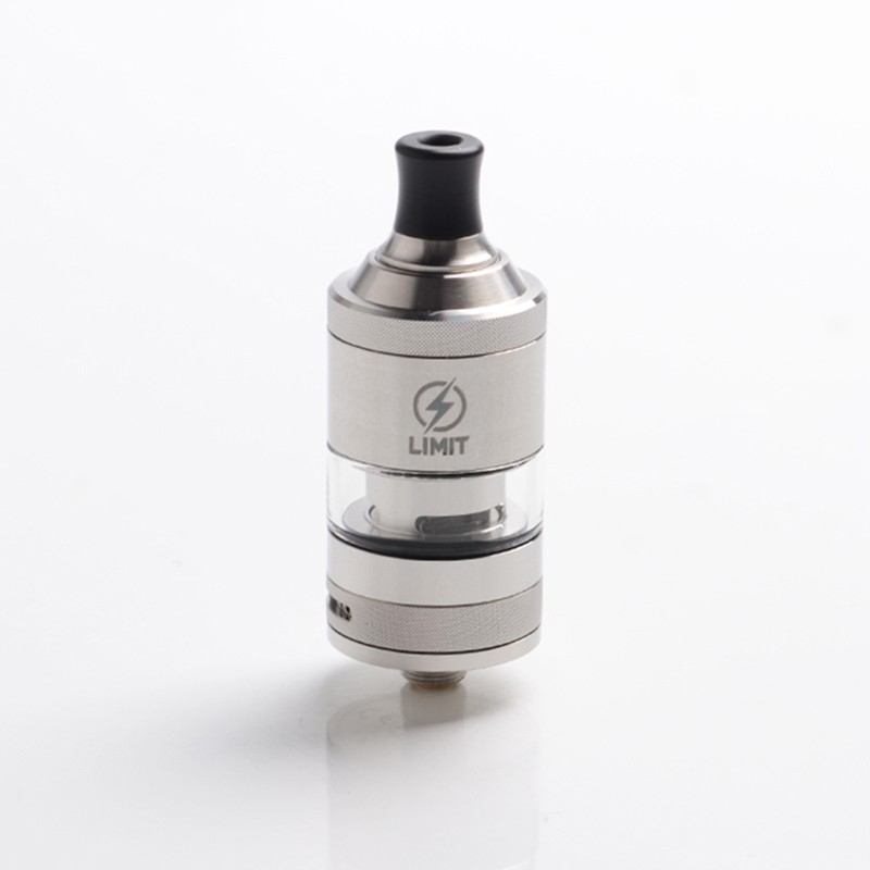 Authentic KIZOKU Limit MTL / DL RTA Rebuildable Tank Vape Atomizer - SS-Brushed, Stainless Steel + Pyrex Glass, 3ml, 22mm Dia.