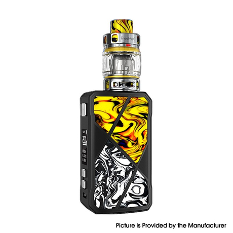 Authentic FreeMax Maxus 200W TC VW Box Mod + M Pro 2 Tank Atomizer Vape Kit - Yellow Black, Resin, 1/2 x 18650, 5~200W, 5ml