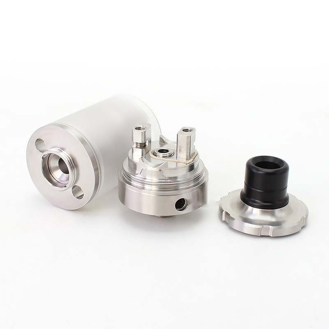 SXK Unkwn Enigma RTA Rebuildable Tank Atomizer - Silver, 316SS + PCTG, 5 PCS Air Pins