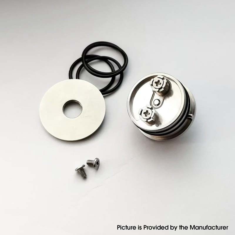 YFTK Thin Base Deck V3 23mm for Flash e-Vapor V4.5S+ / V4.5 Style RTA – Silver Stainless Steel