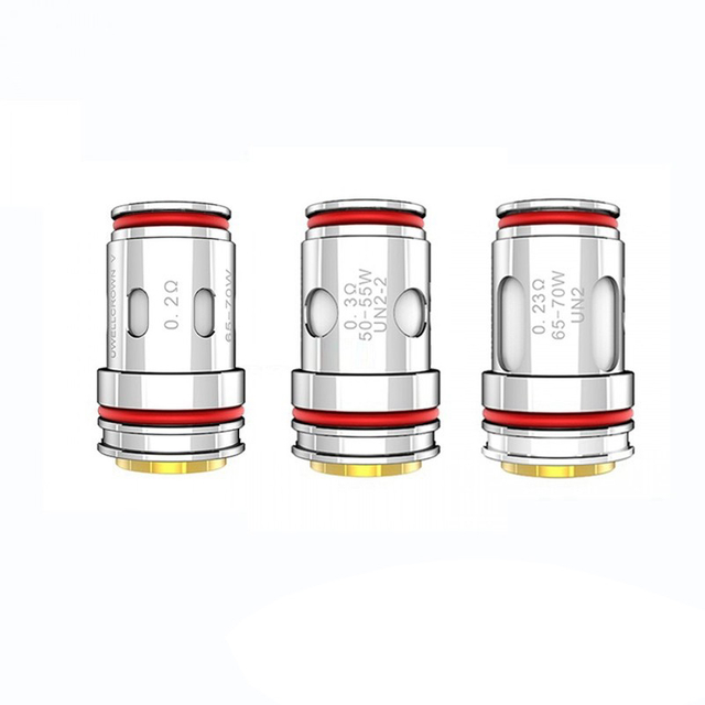 Authentic Uwell Crown 5 FeCrAl UN2 Single Mesh Coil - 0.23ohm (65~70W) (4 PCS)