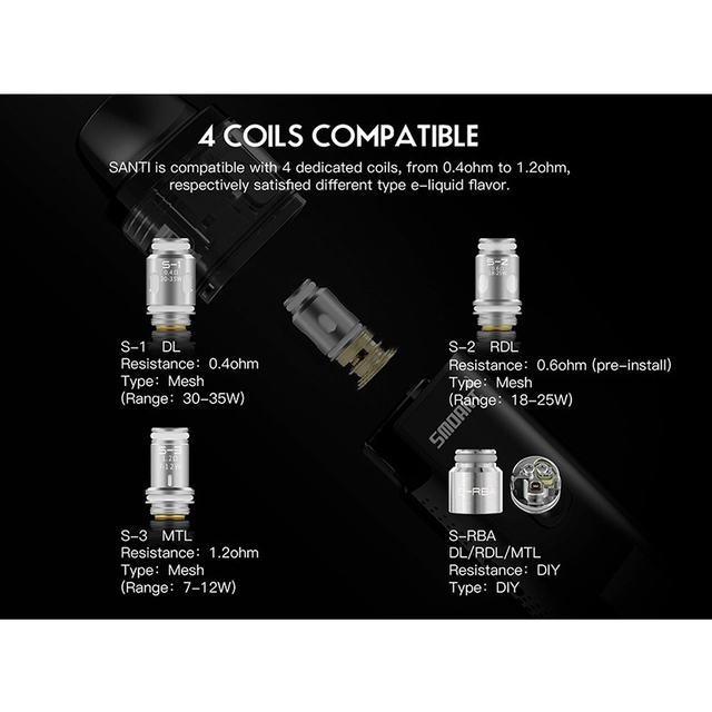 Authentic Smoant RBA Coil Deck for Smoant Santi Pod System / Pod Cartridge - (1 PC)