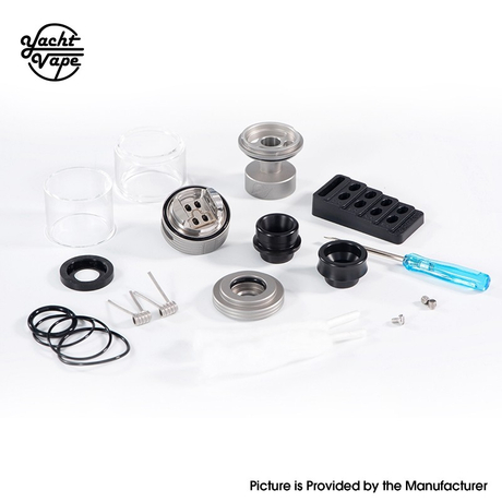 Authentic Yachtvape & Mike Vapes Eclipse Dual RTA Rebuildable Tank Vape Atomizer 4 / 6ml, 25mm Diameter