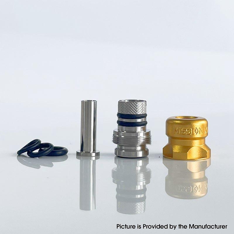 Mission Tips V2 Mini Nuke Style Drip Tip for dotMod dotAIO V1 / V2 Pod SS + Aluminum