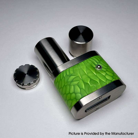 Stratum Balance  60W TC VW Vape Box Mod - Silver + Green, Juma + 316SS, 1~60W, 1 x 18350 / 18650