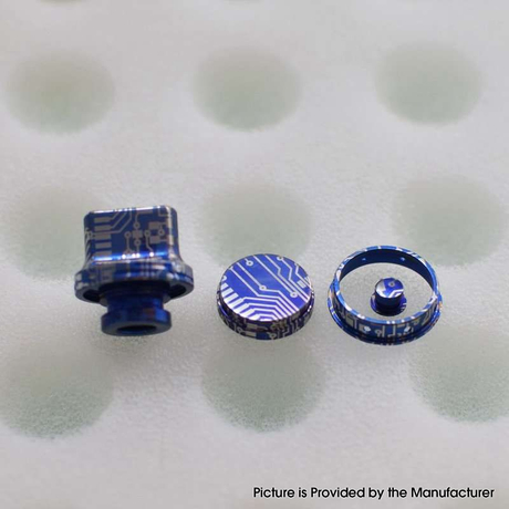 DotMod DotAIO Vape Pod System MK MODS Dotcircuit Set Drip Tip + Fire Button +VV Button Titanium 