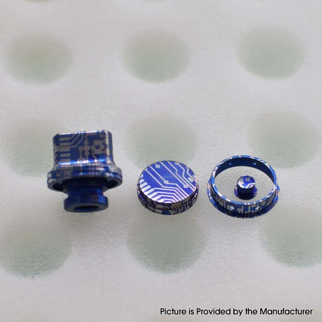 DOT Mod DOT AIO Vape POD SYSTEM MK MOD S DOTCircuit Conjunto de gotejamento + botão de incêndio + botão VV Titanium 