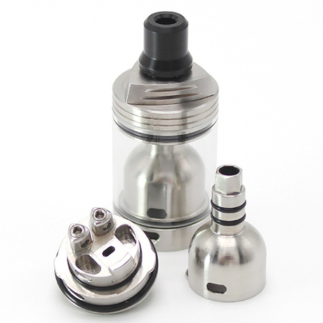 YFTK Skyline R Style RTA Rebuildable Tank Atomizer Kit w RDL Airdisks - Silver, 3.2ml, 22mm Dia