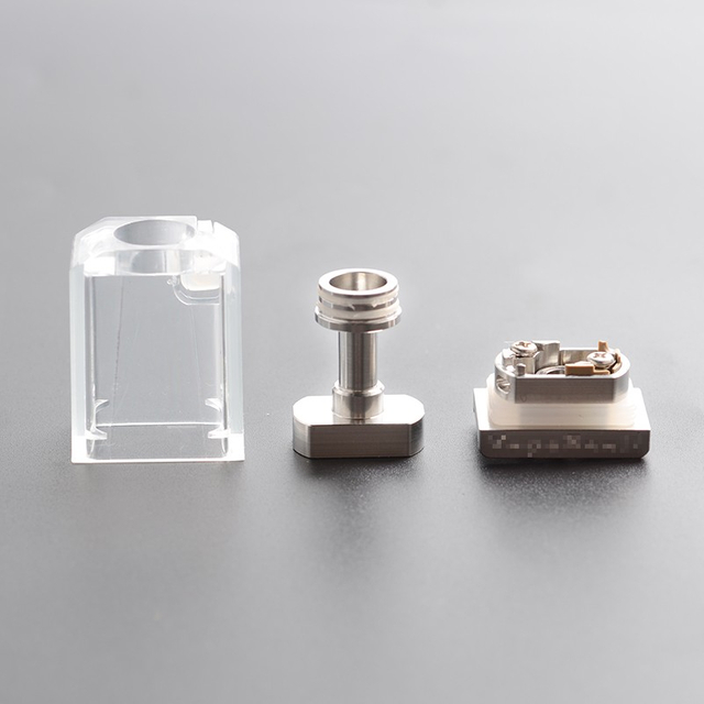 SXK VapeSnail Style Replacement Tank RBA + 4.0mm Chimney + Base Deck W/ 4 AFC Tubes + 4 MTL Pins for SXK BB / Billet Box Mod Kit