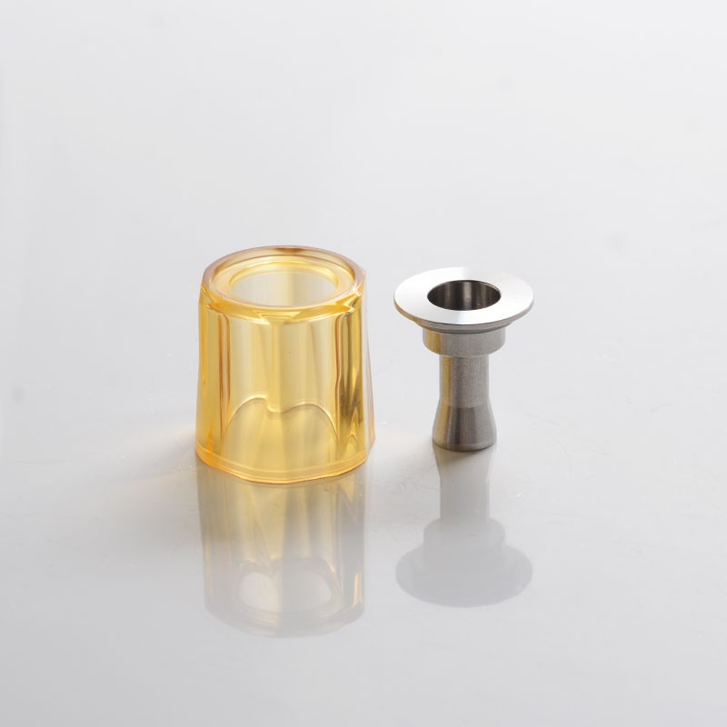 YFTK 다이아몬드 아크릴 탱크 튜브 + DVARW MTL FL FACELIFT 22MM RTA VAPE ATOMIZER 용 스테인레스 스틸 굴뚝, 4.0ml