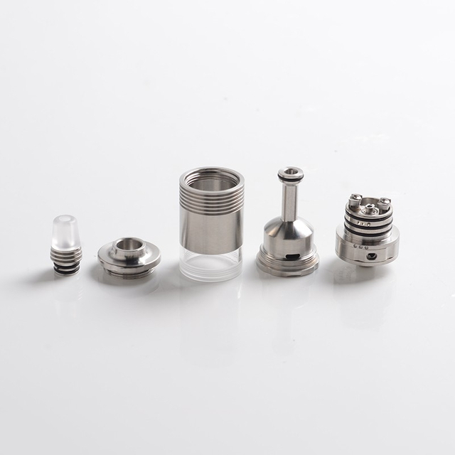 Vapeasy BY-kA V.9 V9 Style MTL RTA Rebuildable Tank Atomizer w/ 5.0ml Tank Tube Kit, 3.0ml / 5.0ml, 22mm Diameter