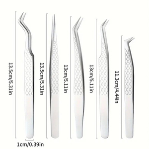 Professional Stainless Steel Precision Tweezers Kit – Anti-Slip Tools for DIY Vape Coil Building, Heat Wire & Cotton Handling