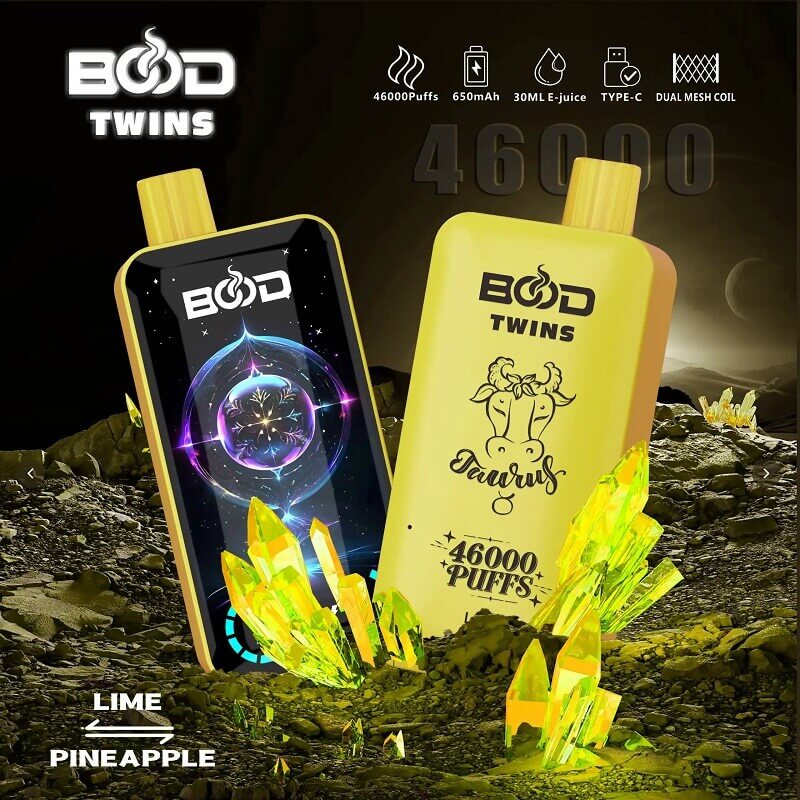 Bood Twins 46K Disposable Vape,Dual Flavor Switch | 30ml | 2% or 5% Nic | Type-C
