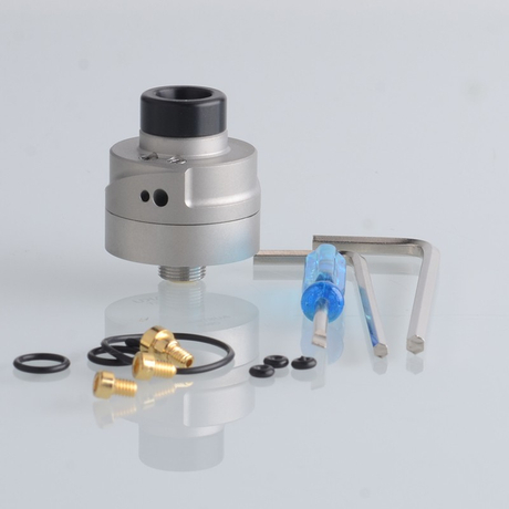 SXK Haku Duet Style RDA Rebuildable Dripping Vape Atomizer w/ BF Pin -  Silver, 316SS, 22mm Diameter & Reviews - shareAvape