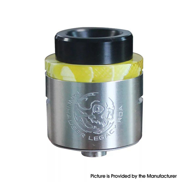 Authentic YDDZ Tannhauser Legacy RDA Rebuildable Dripping Vape Atomizer Stainless Steel, 24mm Diameter