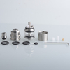 SXK Duetto Lucido Style MTL RTA Rebuildable Tank Vape Atomizer - Серебро, 316 нержавеющая сталь, 2,5 мл, 22 мм