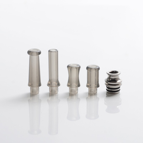 Authentic Reewape T1 510 Drip Tip Mouthpiece Kit for Vape Atomizers 1 Stainless Steel Base + 4 Resin Mouthpieces