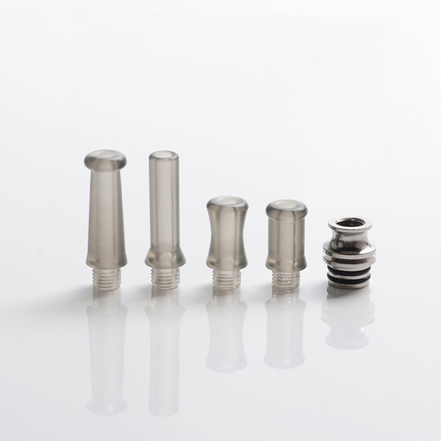 Authentic Reewape T1 510 Drip Tip Mouthpiece Kit for Vape Atomizers 1 Stainless Steel Base + 4 Resin Mouthpieces