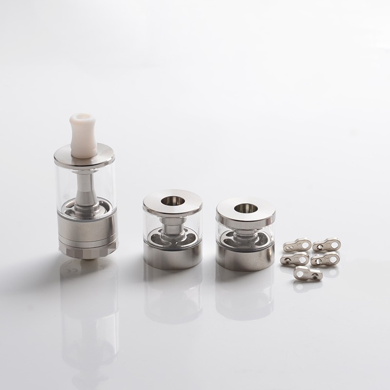 Dvarw MTL FL Facelift RTA Vape Atomizer w/ 5 x Inserts + 2 x Spare Tanks - Silver, 2ml/3.5ml/5ml, 22mm Dia