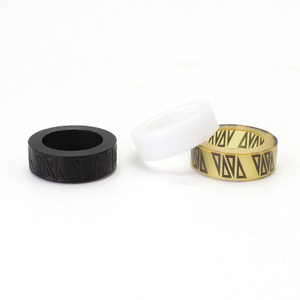 SXK NarDa 5A RDA Replacement Decorative Ring - White Derlin + Black Derlin + Ultem (3 PCS)