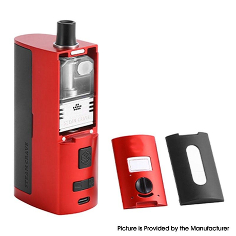 Authentic Steam Crave Meson AIO 100W Boro Mod Kit 5~100W, 1 x 18650 / 20700 / 21700, 5ml