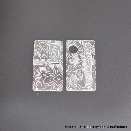 Authentic MK MODS TOPO Replacement Front + Back Cover Panel Plate for dotMod dotAIO V2 Pod - Translucent, Acrylic