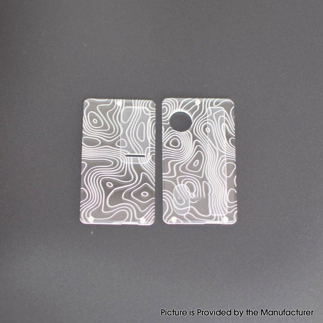 Authentic MK MODS TOPO Replacement Front + Back Cover Panel Plate for dotMod dotAIO V2 Pod - Translucent, Acrylic