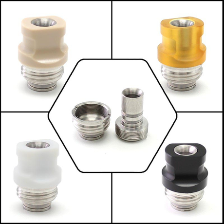 SXK ST Sturdy Hybrid Drip Tip for SXK BB / Billet and DotAIO Kit 1 x 316SS Base + 4 x Mouthpieces
