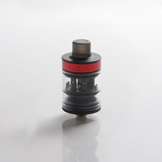 Authentic Auguse Khaos RDTA Rebuildable Dripping Tank Vape Atomizer w/ BF Pin - Full Black, SS + Glass / PC, 22mm, 2.0ml