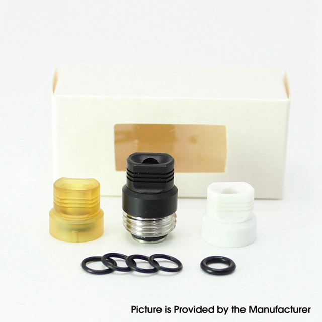 SXK Quantum Replacement Drip Tip for Billet Box / SXK BB Box Mod Kit - SS316 + PET + POM + PEI (1 Base + 3 Mouthpiece)