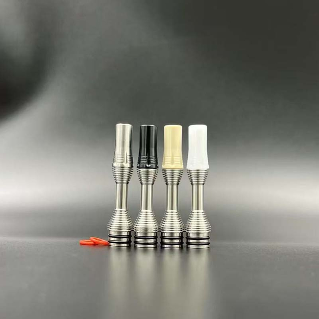 Long 510 Drip Tip Stainless Steel Base + Pom Mouthpiece for RTA RDA Atomizer