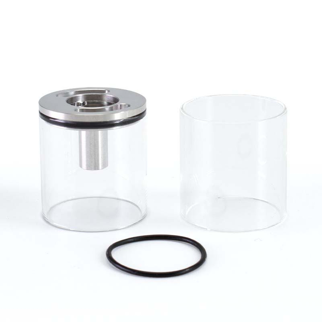 SXK NOLA Style RTA Replacement Extension Extender Tank Tube Kit - Transparent + Silver, 5.0ml