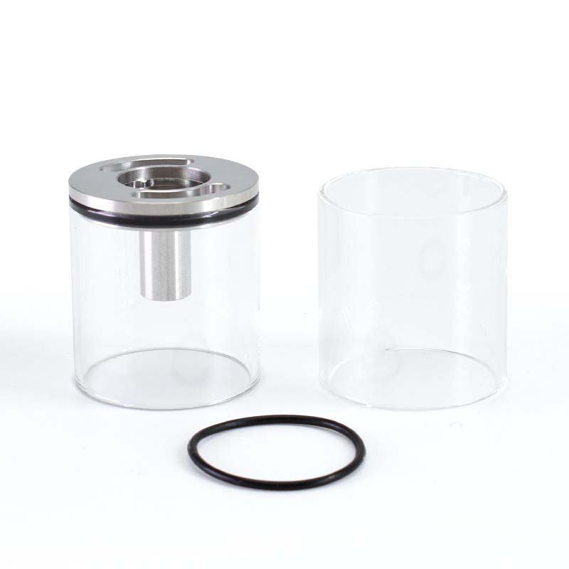 SXK NOLA Style RTA Penggantian Ekstensi Extender Tank Tube Kit - Transparan + Perak, 5.0ml