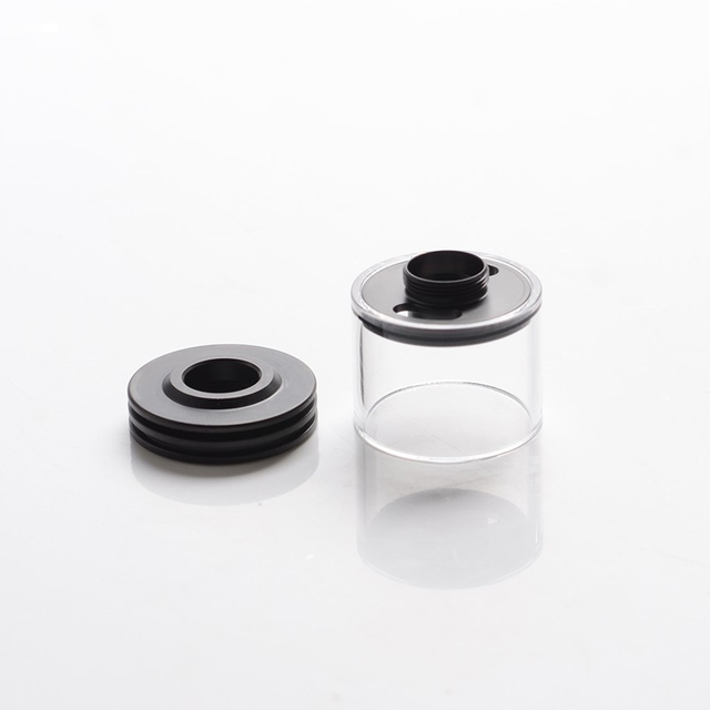 Autêntico Auguse ERA MTL RTA Substituição Tanque de tampa superior de preenchimento superior - preto, aço inoxidável + vidro, 3ml, tipo B Tipo B