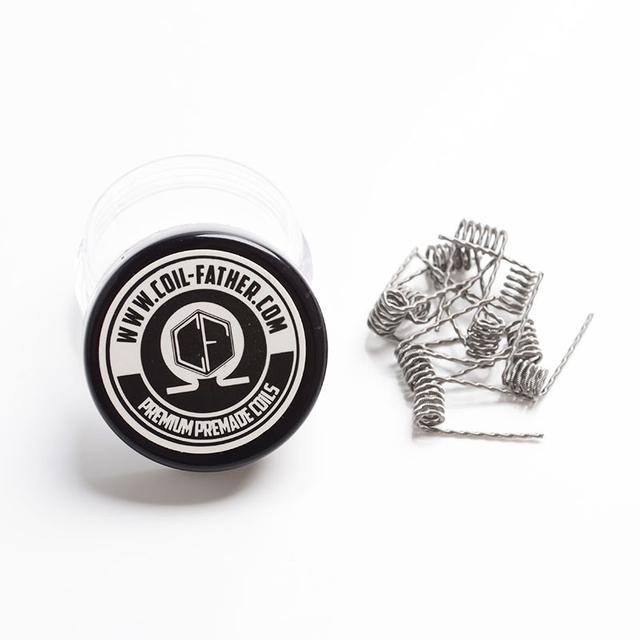 Authentic Coil Father Premium Premade Twisted Clapton Coils for RBA / RDA /RTA/RDTA - 28GA x 2 + 32GA, 0.45ohm, 6 Wraps (10 PCS)