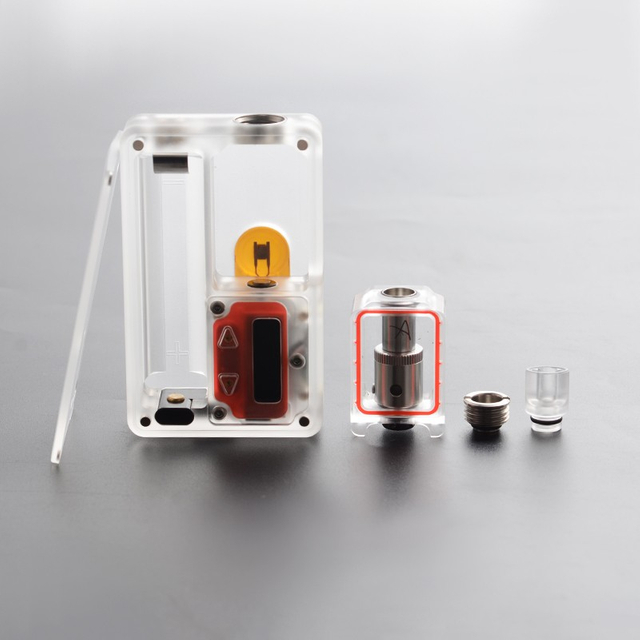 SXK BB Style 1~70W, 1 x 18650 All-in-One VW TC Varialbe Box Mod Kit w/ USB Port - Transparent Acrylic, 