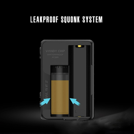 Authentic Vandy Vape Pulse V2 II 95W TC VW BF Squonk Squeeze Vape Box Mod - Flame Red Resin, 5~95W, 1 x 18650 / 20700 / 21700