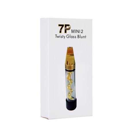 Dry Herb Vape Kit Blunt 7PMINI2 Twisty Glass Bubbler Smoking Pipe-Black