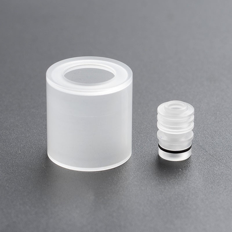 eplacement Top Cap Tank Tube + Drip Tip for SXK HOLY Patibulum Style RTA / Vapeasy Patibulum Style MTL RTA - PC, Translucent