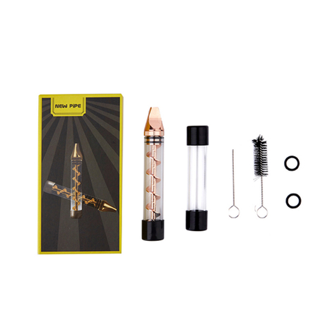High Quality Heat-Proof Quartz glass pipe New pipe Twisty Glass blunt dry herb vape
