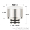 Authentic Reewape AS309 Replacement 510 Drip Tip for RDA / RTA / RDTA / Sub-Ohm Tank Vape Atomizer - Gold, Resin + SS, 15.5mm