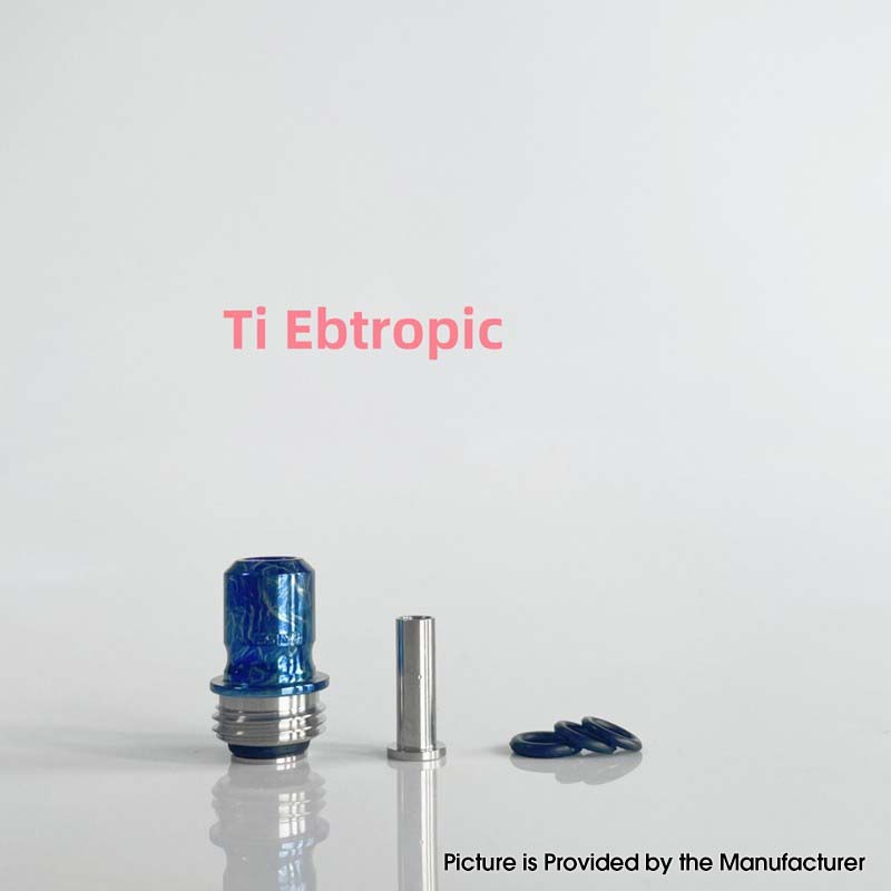 Rekavape Mission XV ARC Style Boro Drip Tip Set for BB / Billet Box — Titanium + Stainless Steel